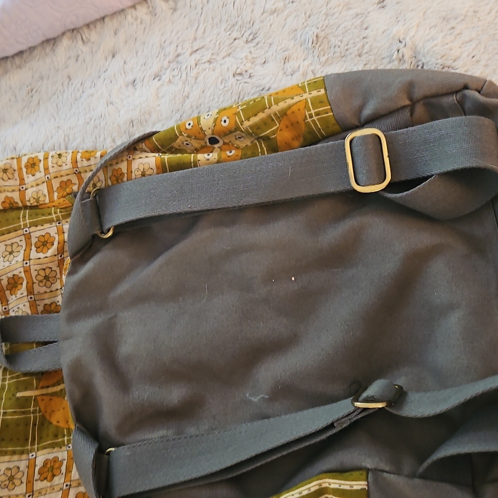 Large Floral Patchwork Back Pack Bag - Multicolor - image 5